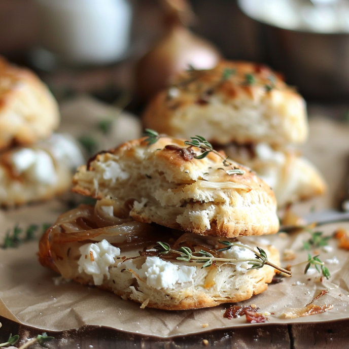 Caramelized Onion and Goat Cheese Scones