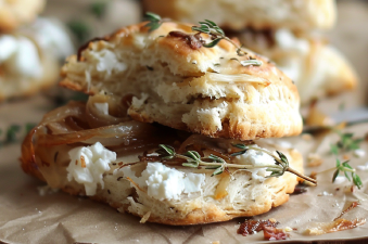 Caramelized Onion and Goat Cheese Scones