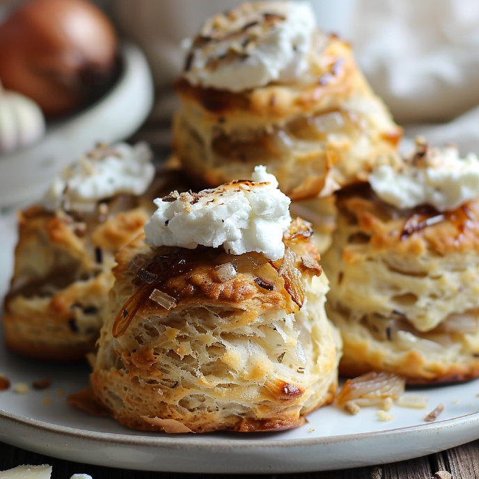 Caramelized Onion and Goat Cheese Scones