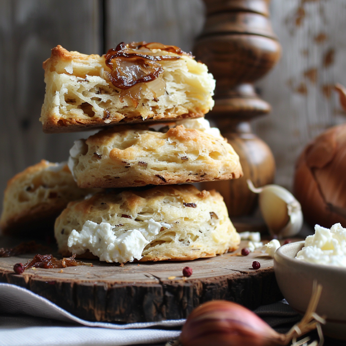 Caramelized Onion and Goat Cheese Scones