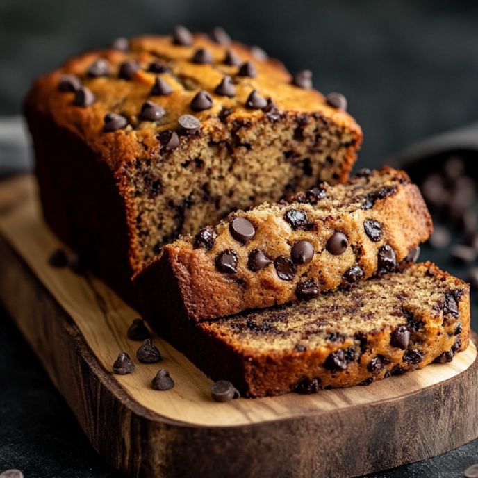 Chocolate Chip Banana Bread Recipe with Sour Cream