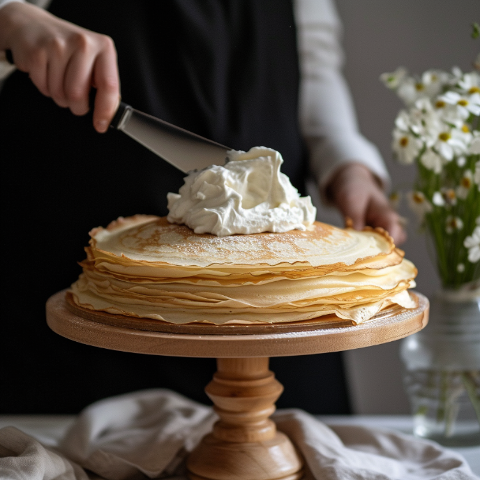 Making a Crepe Cake