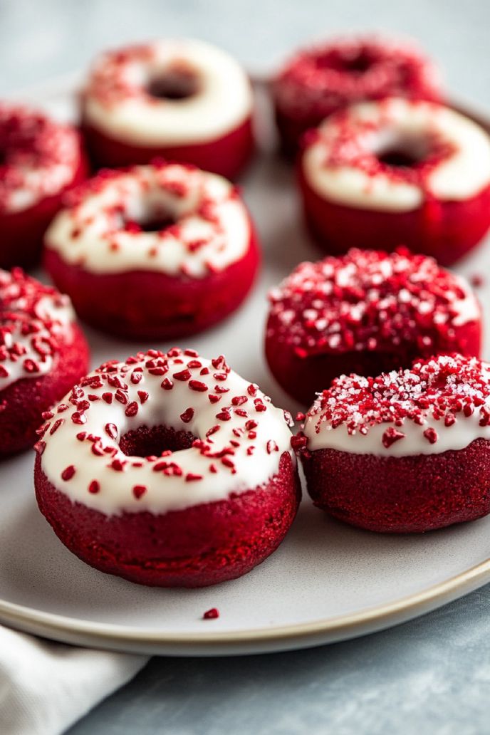 Mini Red Velvet Donuts