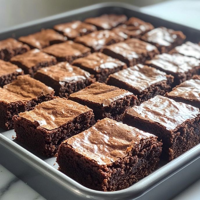 Fudge Brownies in a Tray