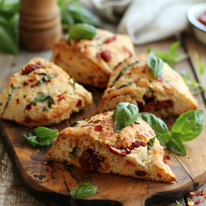 Sun-dried Tomato and Basil Scones