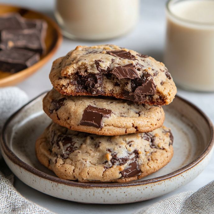 Copycat Levain Bakery Chocolate Chip Cookies on a Plate