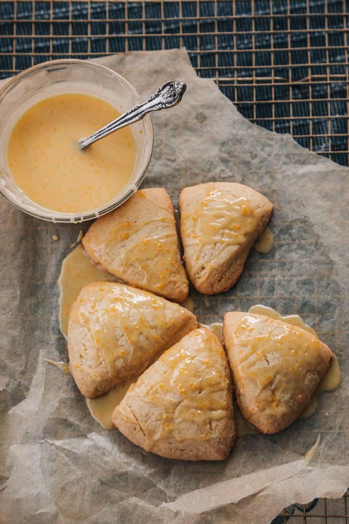 Cinnamon Scones with Orange Glaze