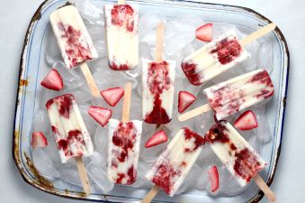 Strawberry Popsicles