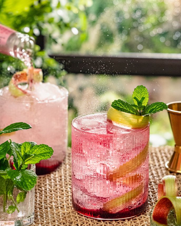 Sparkling Rhubarb Margarita